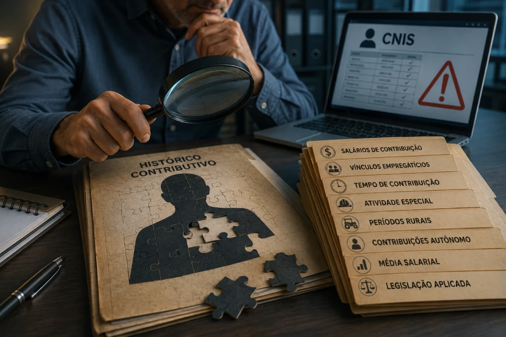 Histórico de contribuições sendo conferido
