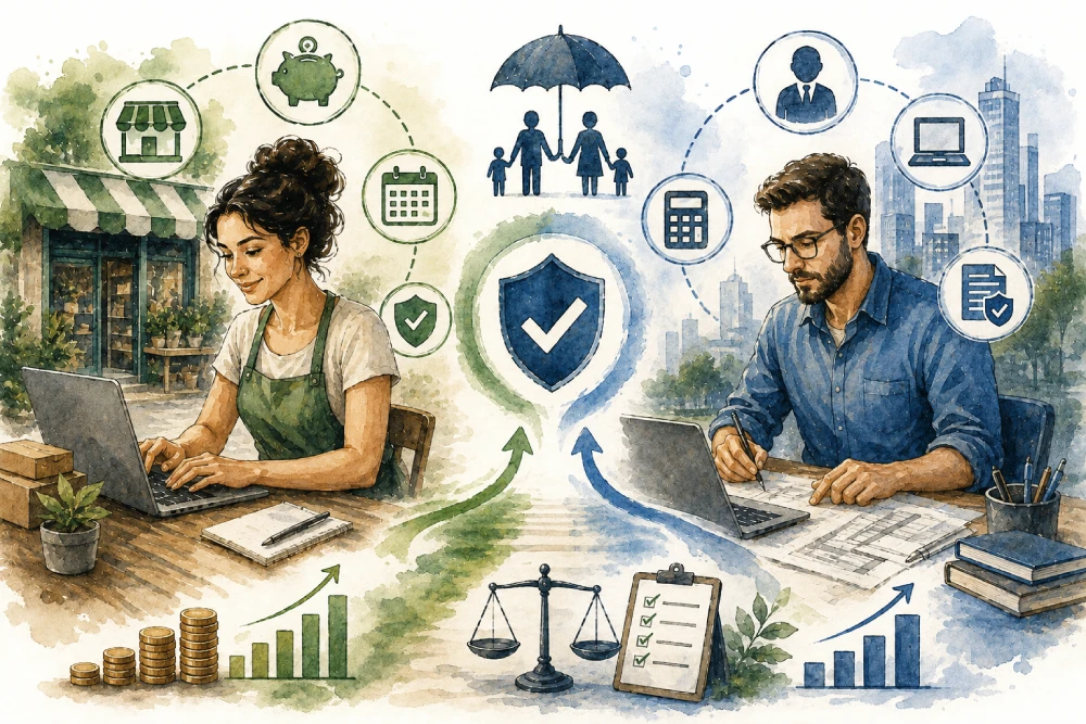 Empreendedor realizando contribuições ao INSS