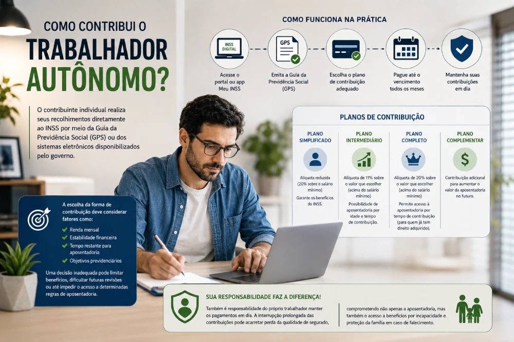 Gráfico representando histórico de contribuições ao INSS